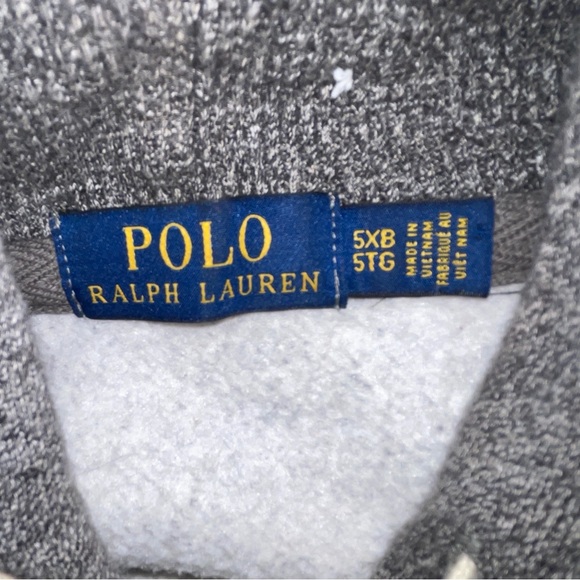 Men’s 5XB Ralph Lauren Heather Gray Zip-Up Hoodie-EUC - Picture 2 of 8
